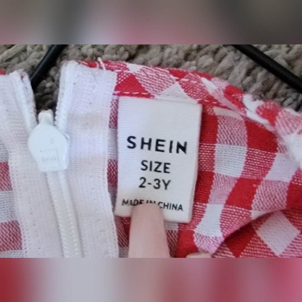 SHEIN Red Checkered Dress for Toddlers Bundle Size 2-3T - Picture 5 of 5